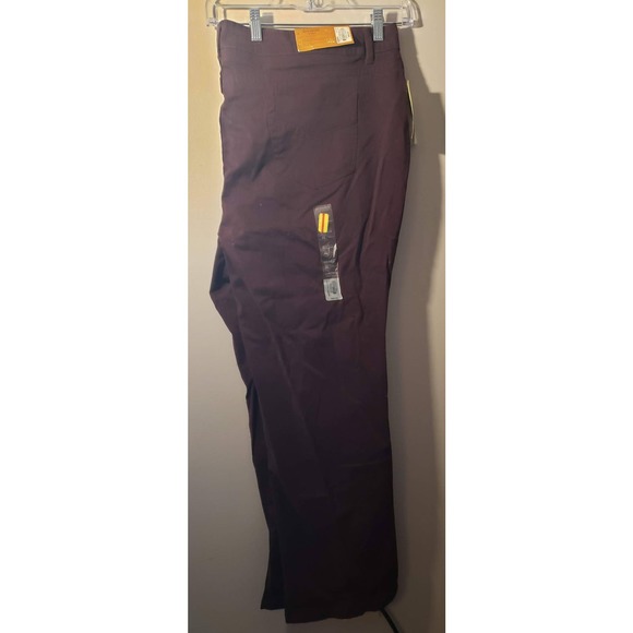 NWT - Sonoma Jeans - Straight Leg - Burgundy Maroon Suede Feel Jeans - Size 24W - Picture 1 of 7